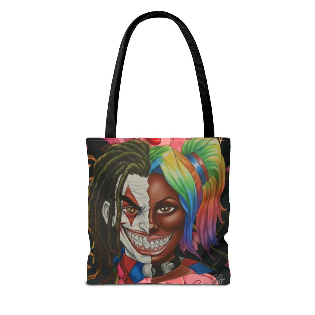 Crazy Love Clown and Vixen Half Face Designer HD Tote Bag Designer | All-Over