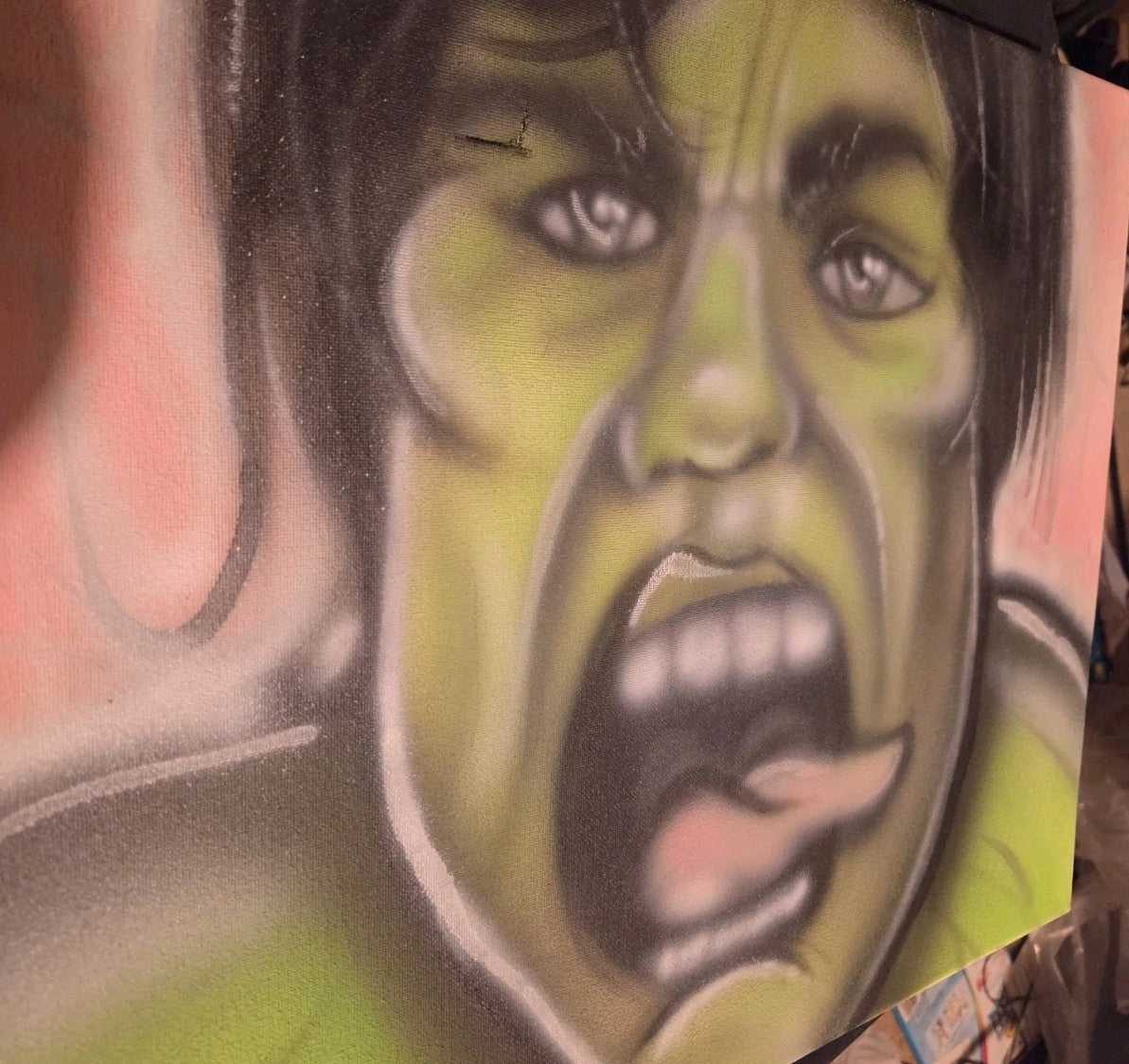 Incredible HULK 16 X 20 CANVAS PAINTING BY GT ARTLAND