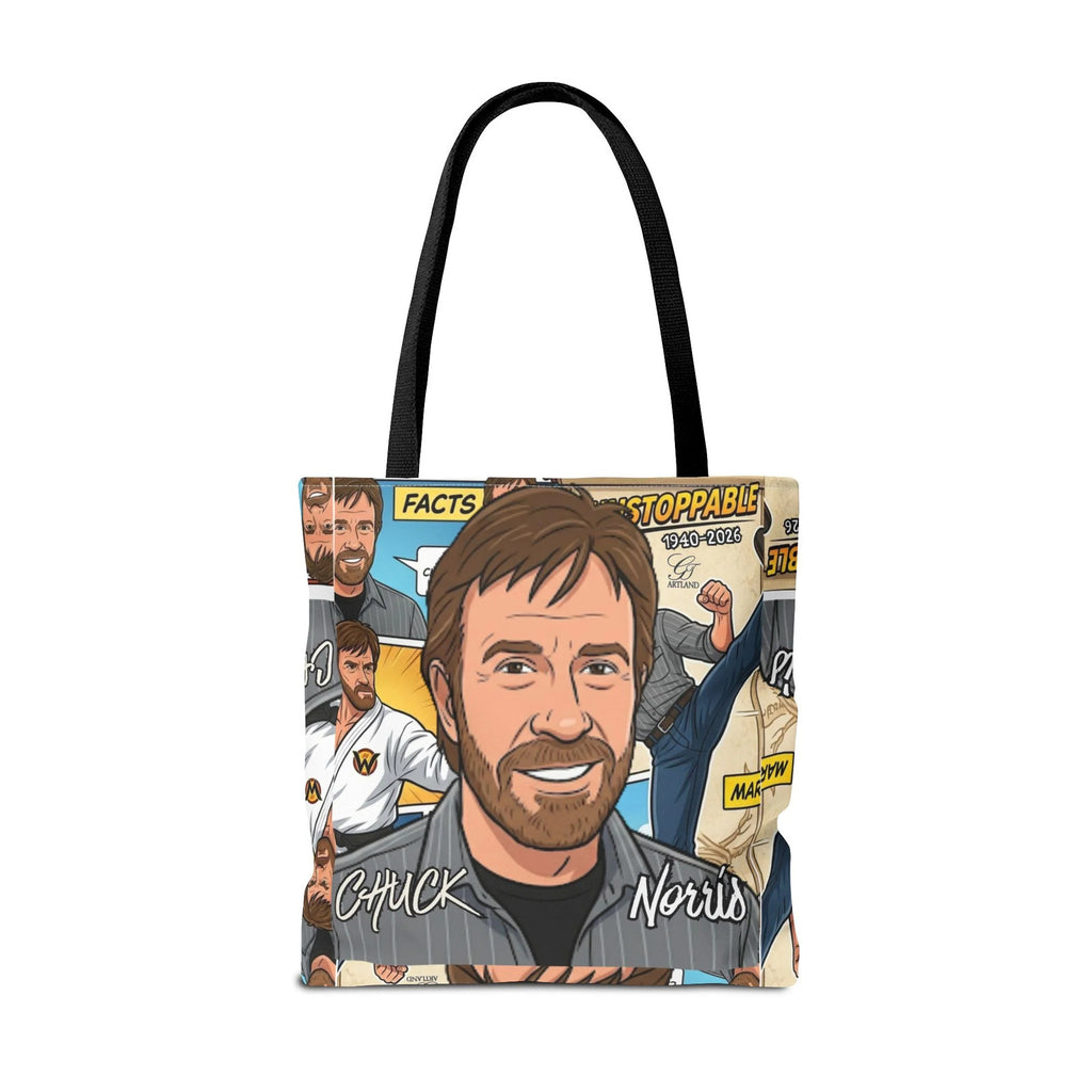 Chuck Norris Legacy Retro Martial Artist Cartoon Tote Bag | All-Over Print