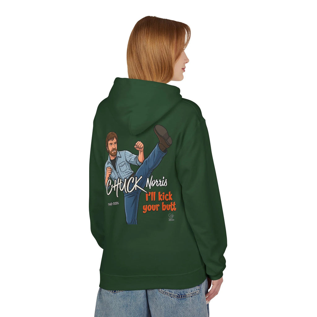 Chuck Norris Kick Hoodie | Retro Martial Arts Illustration by GT Artland