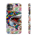 Colorful Camo Designer Shark GT Slim Phone Case | Vibrant Graphic, Artland Logo
