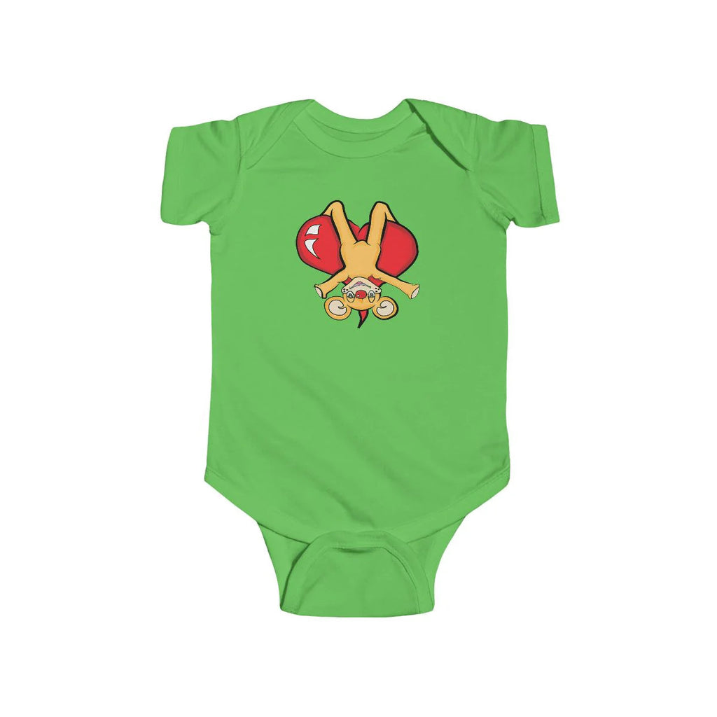 Cute Upside Down Droopy Bear Infant Fine Jersey Bodysuit by GT Artland