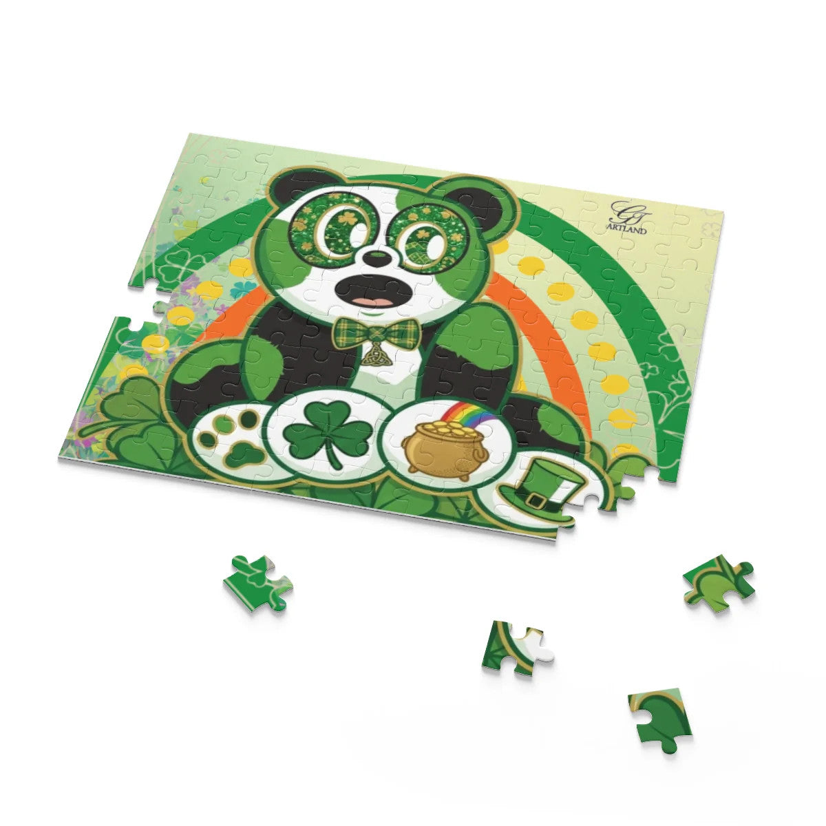 Panda Irish "Lucky Art" Designer Puzzle (120, 252, 500-Piece) by GT Artland