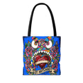 Colorful Gape Tattoo Monster Heart Tote Bag Designer sky blue Edition |