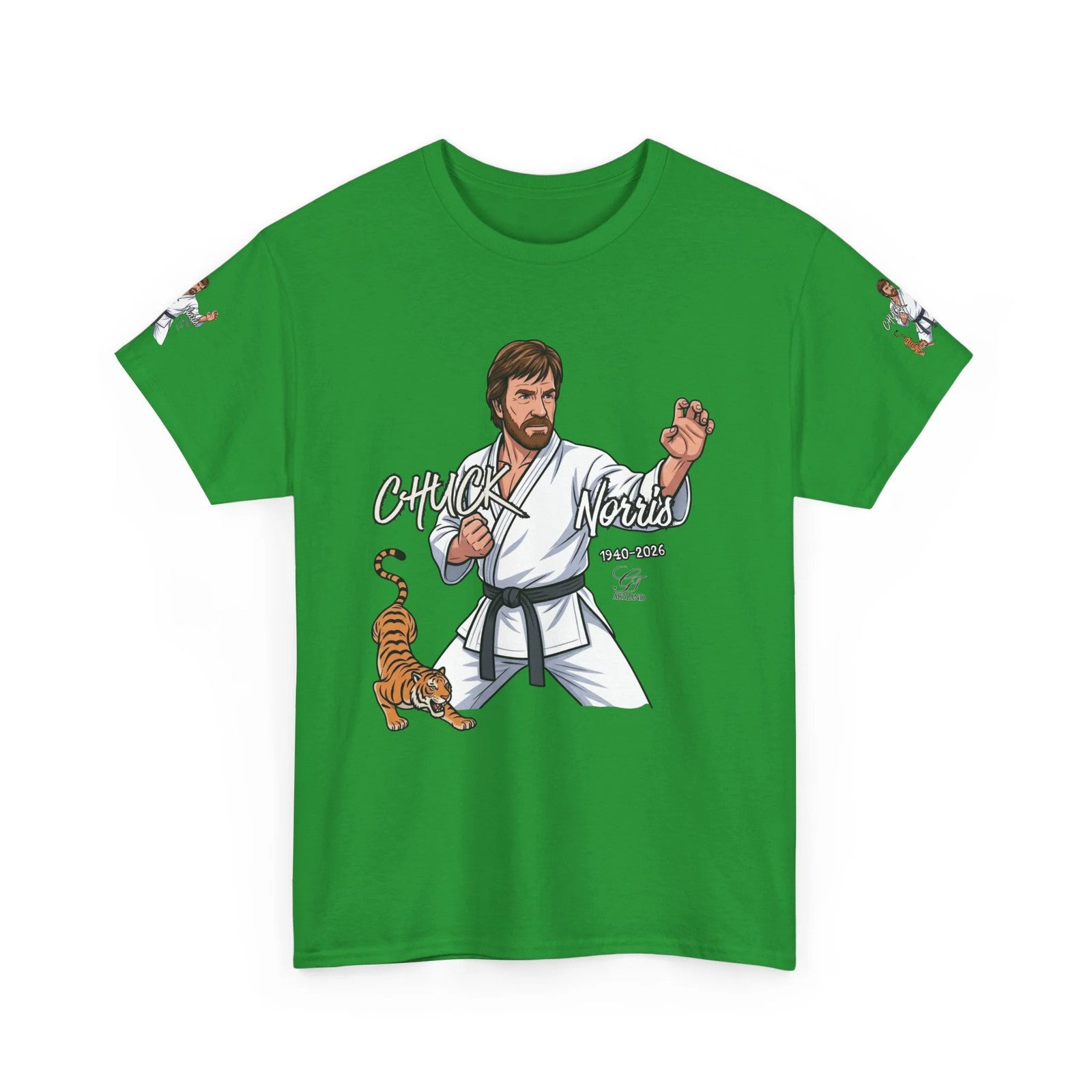 Chuck Norris Karate Pose T-Shirt | Tiger Illustration, Martial Arts Tee by GT