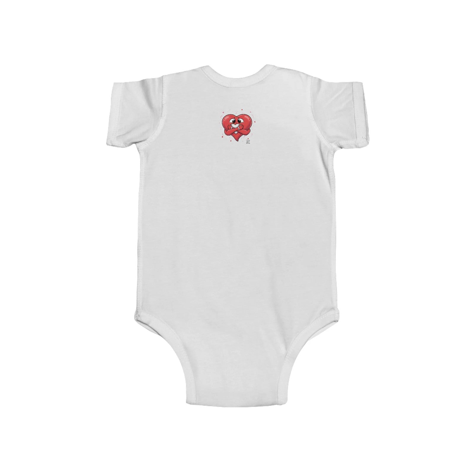 Cute Heart Holding Heart Infant Fine Jersey Bodysuit by GT Artland