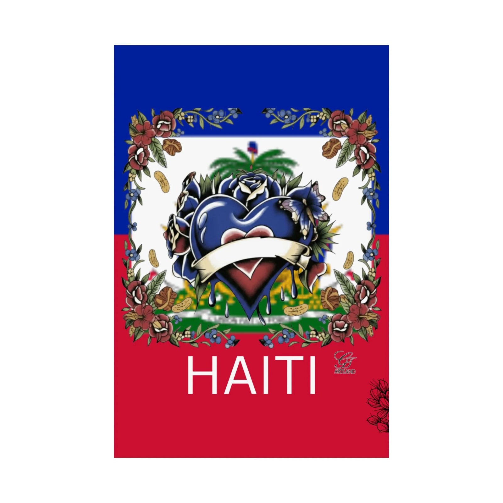 Haitian Pride Urban Designer Poster | Matte Vertical Posters by GT Artland