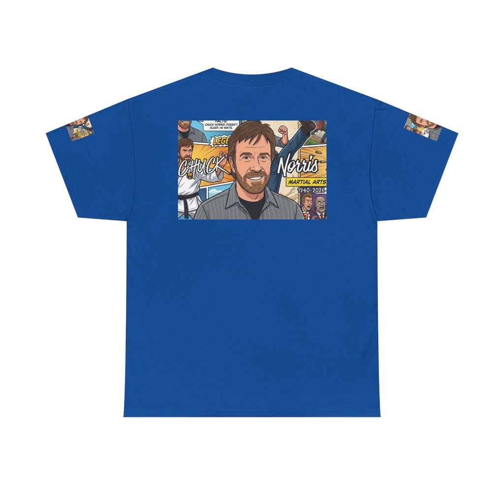 Chuck Norris Legacy Retro Martial Artist Portrait T-Shirt | Comic Style