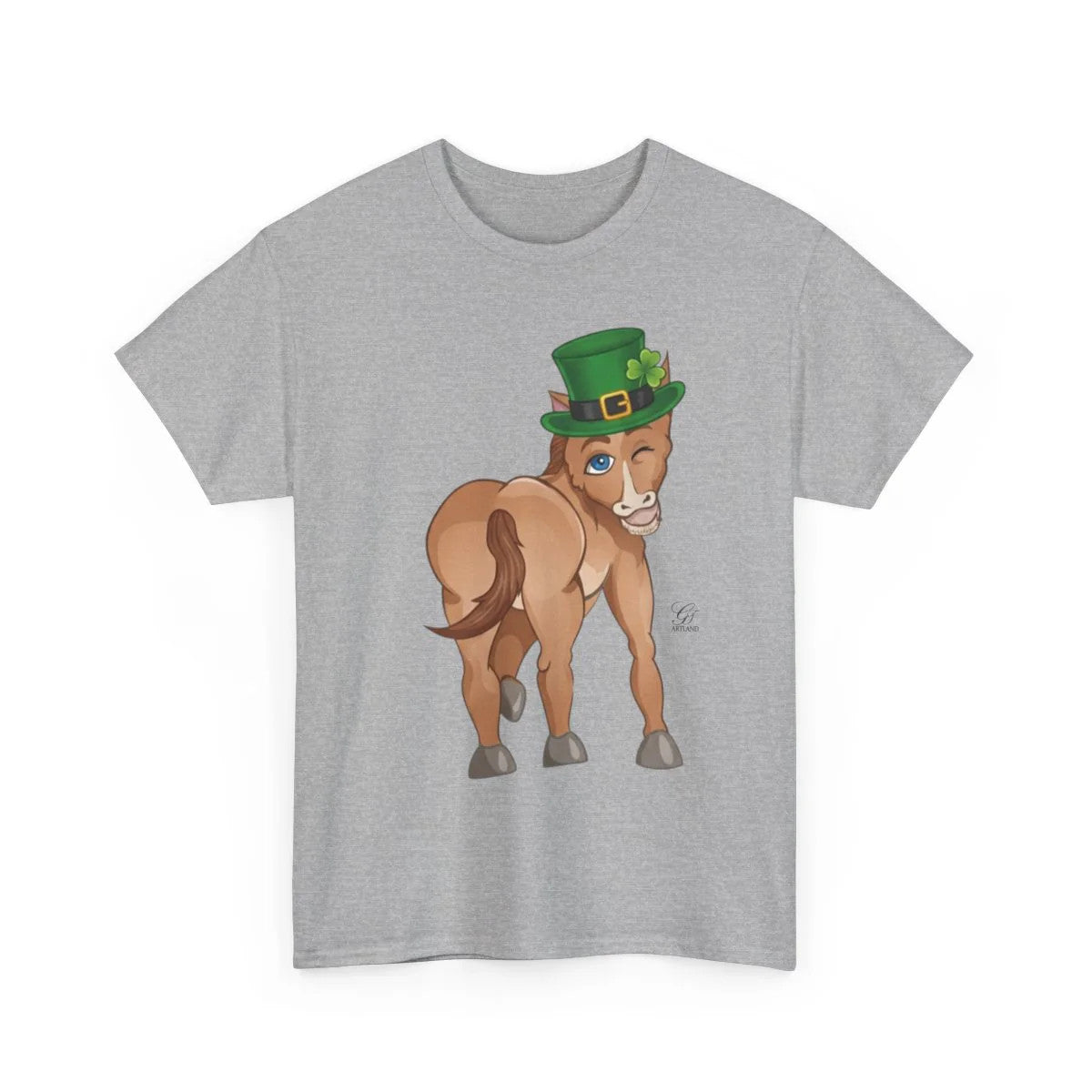 Year Of The Horse St Patricks Leprechaun Theme Unisex Heavy Cotton Tee BY GT