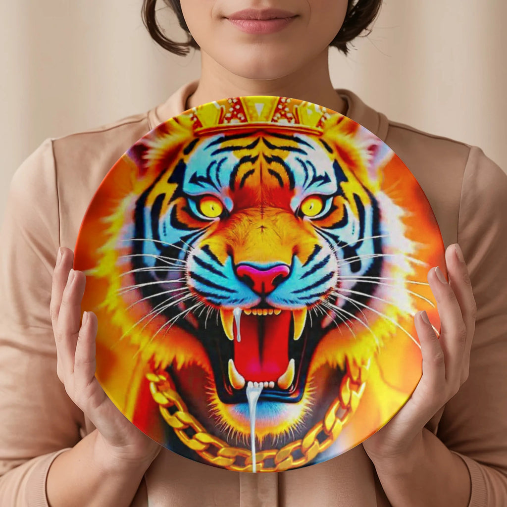 King GT Tiger Drool with Gold Chain Elite 10” Plate by GT Artland
