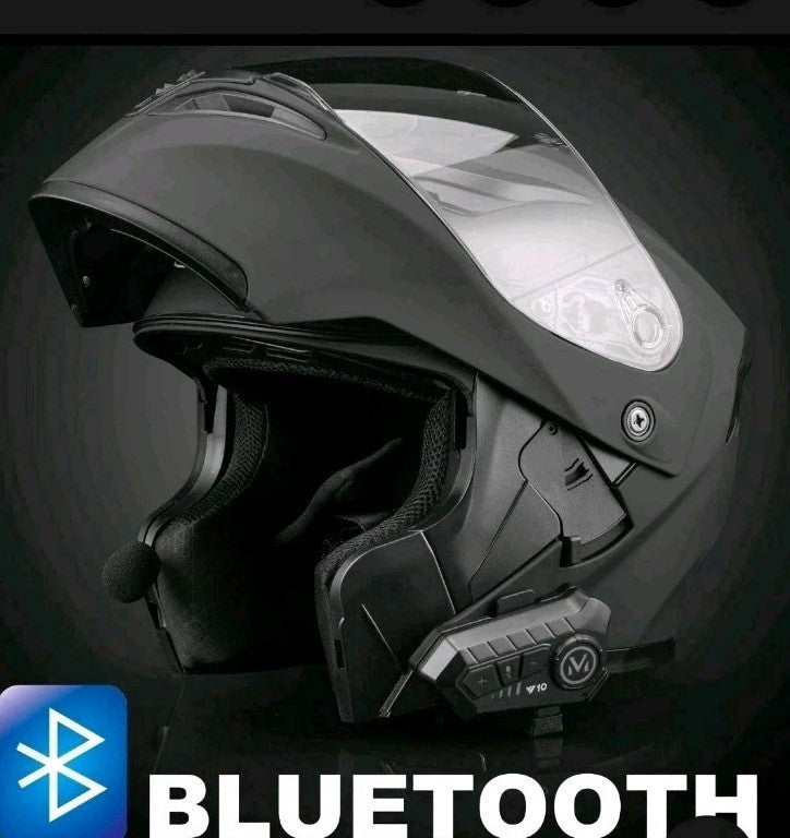 Black Panther GT BT Integrated MODULAR FULL FACE HELMET Signed Full Visibility 