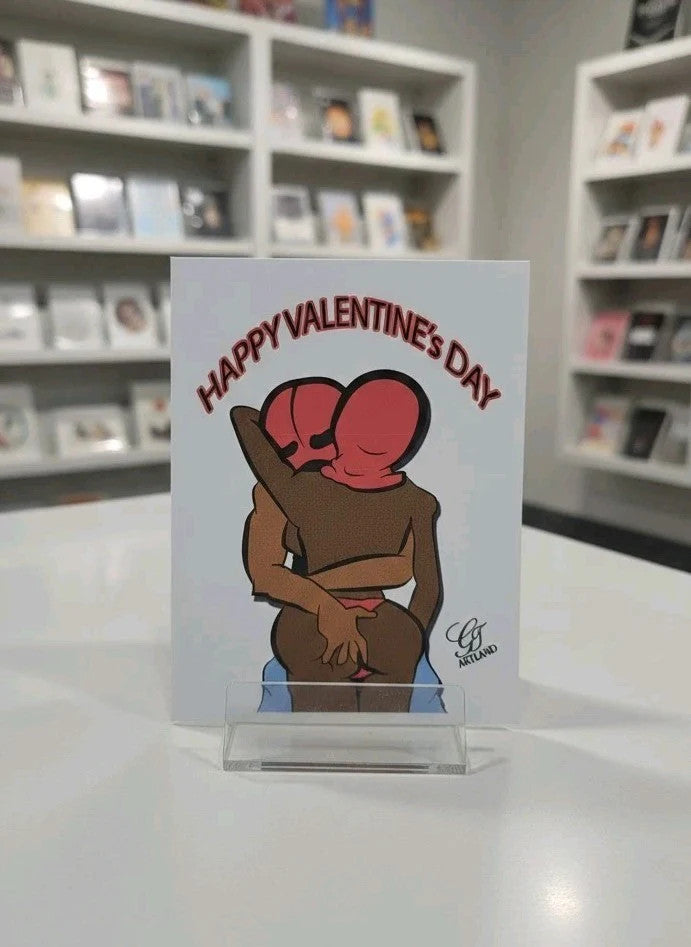 Goon LOVE COUPLE VALENTINE'S ️ DAY CARD Ebony 5.5 X 4.5 BY GT ARTLAND