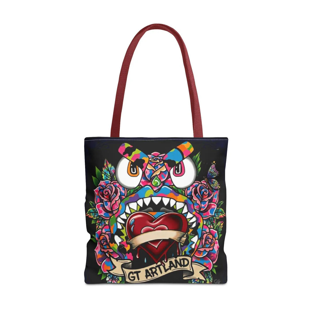 Colorful Gape Tattoo Monster Heart Tote Bag Designer Midnight Edition |
