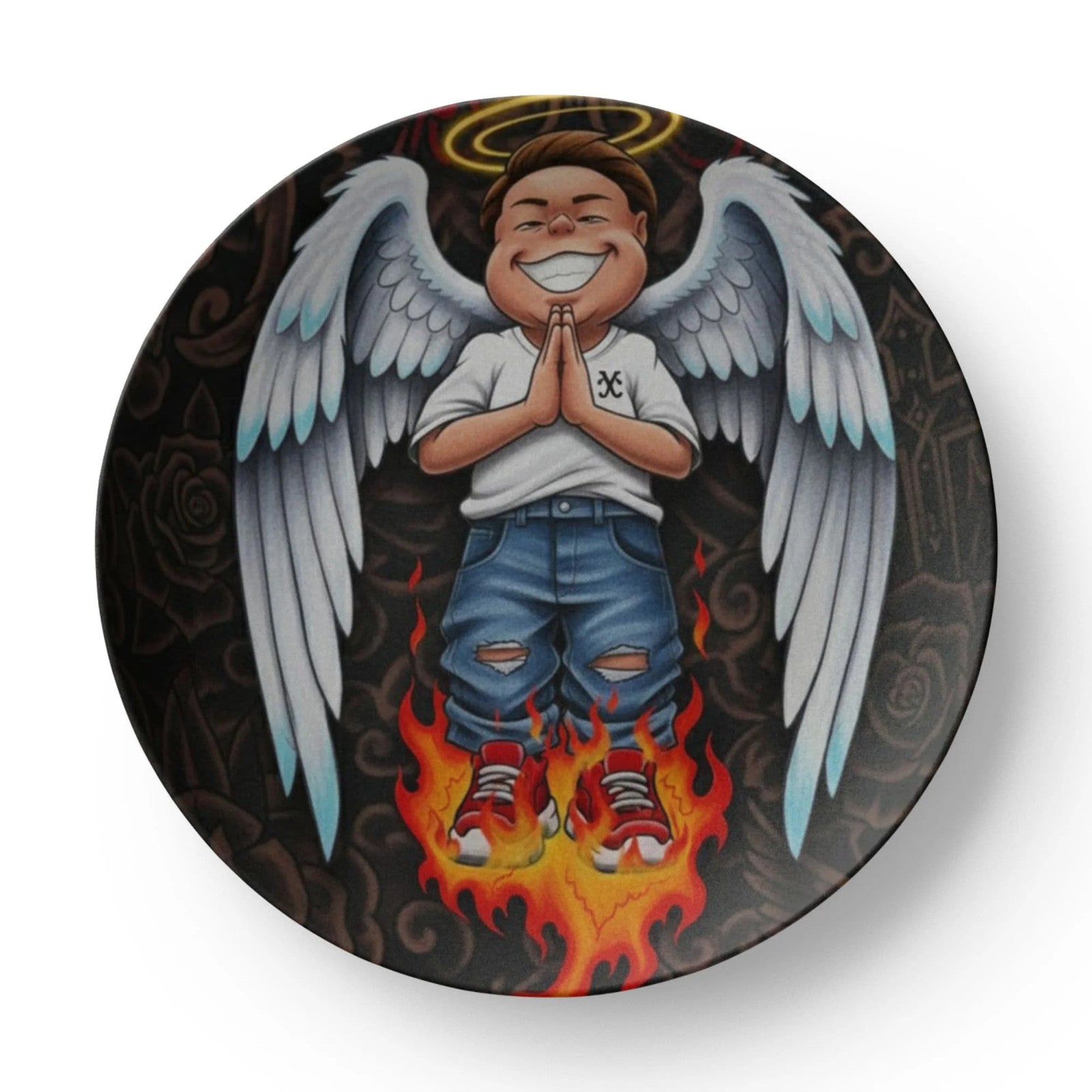 Angel Boy Praying 10” Plate by GT Artland