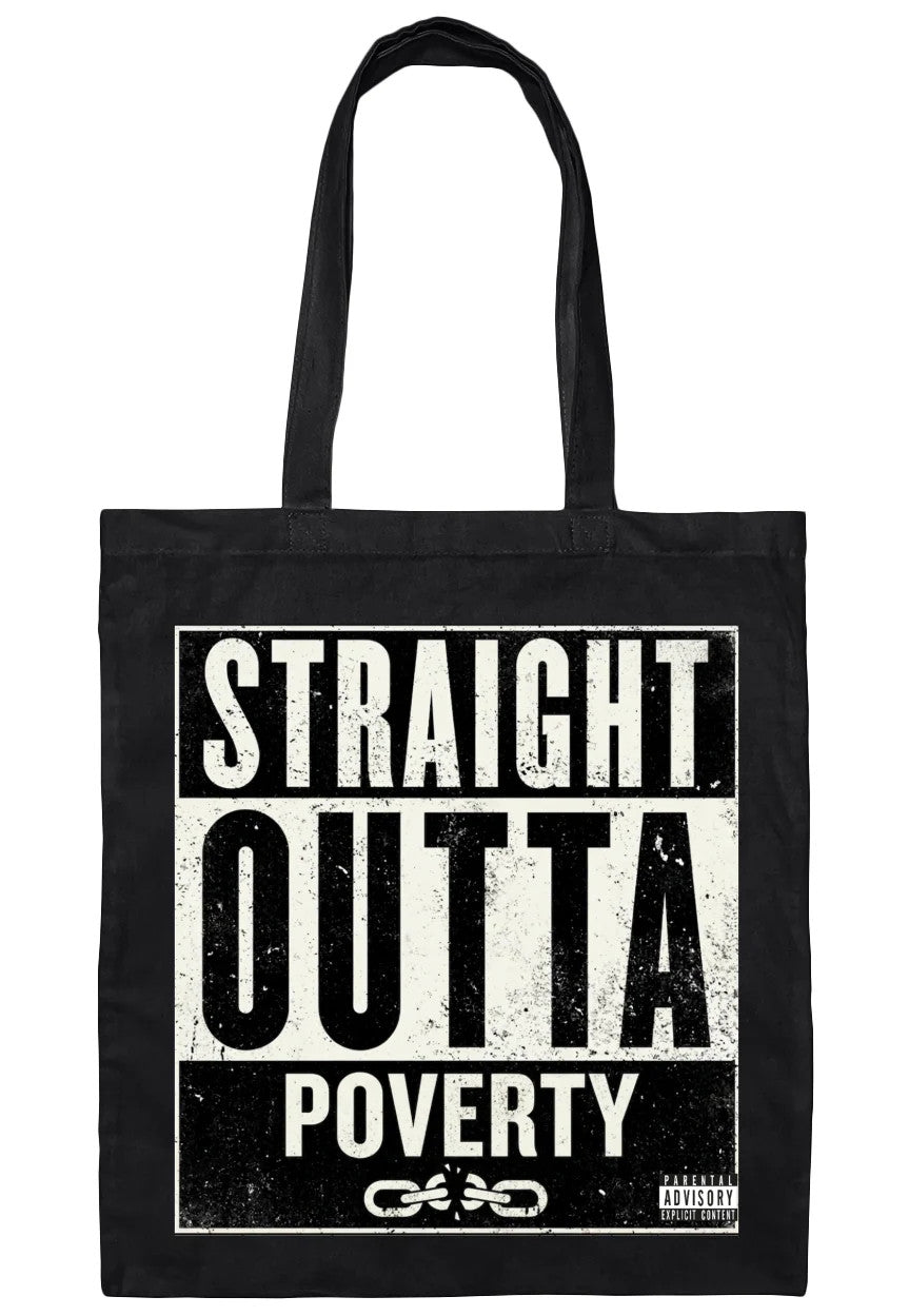 Straight Outta Poverty Canvas Tote Bag by GT Artland
