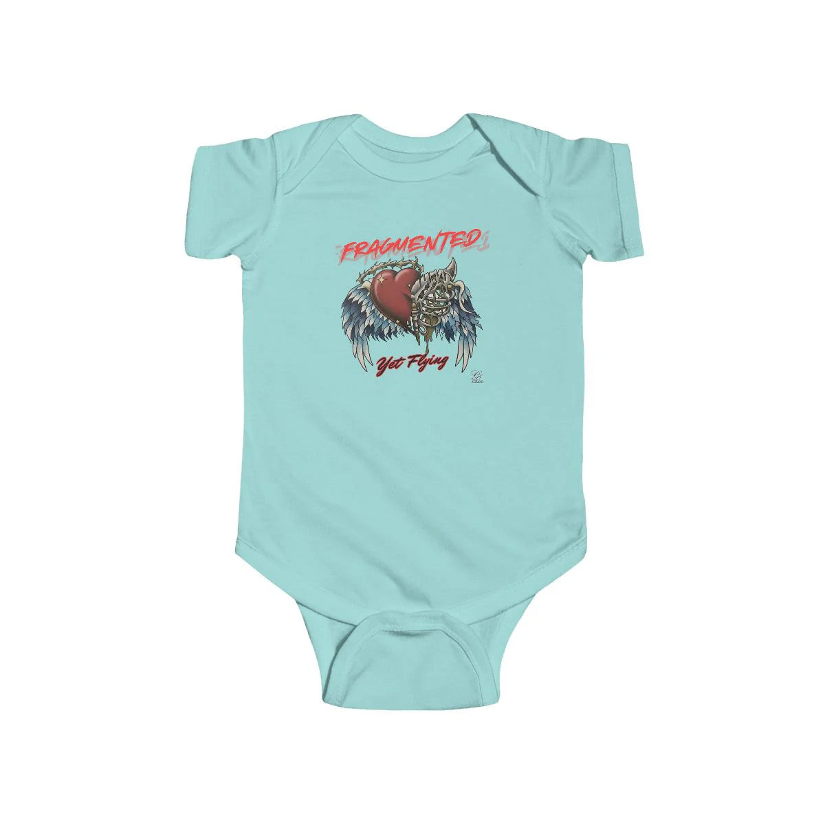 "Fragmented Yet, Flying" Motivational Infant Fine Jersey Bodysuit by GT Artland