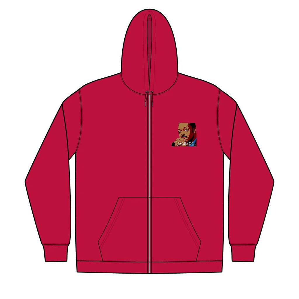 Jesse Jackson Urban Unisex Full-Zip Hooded Sweatshirt by GT Artland