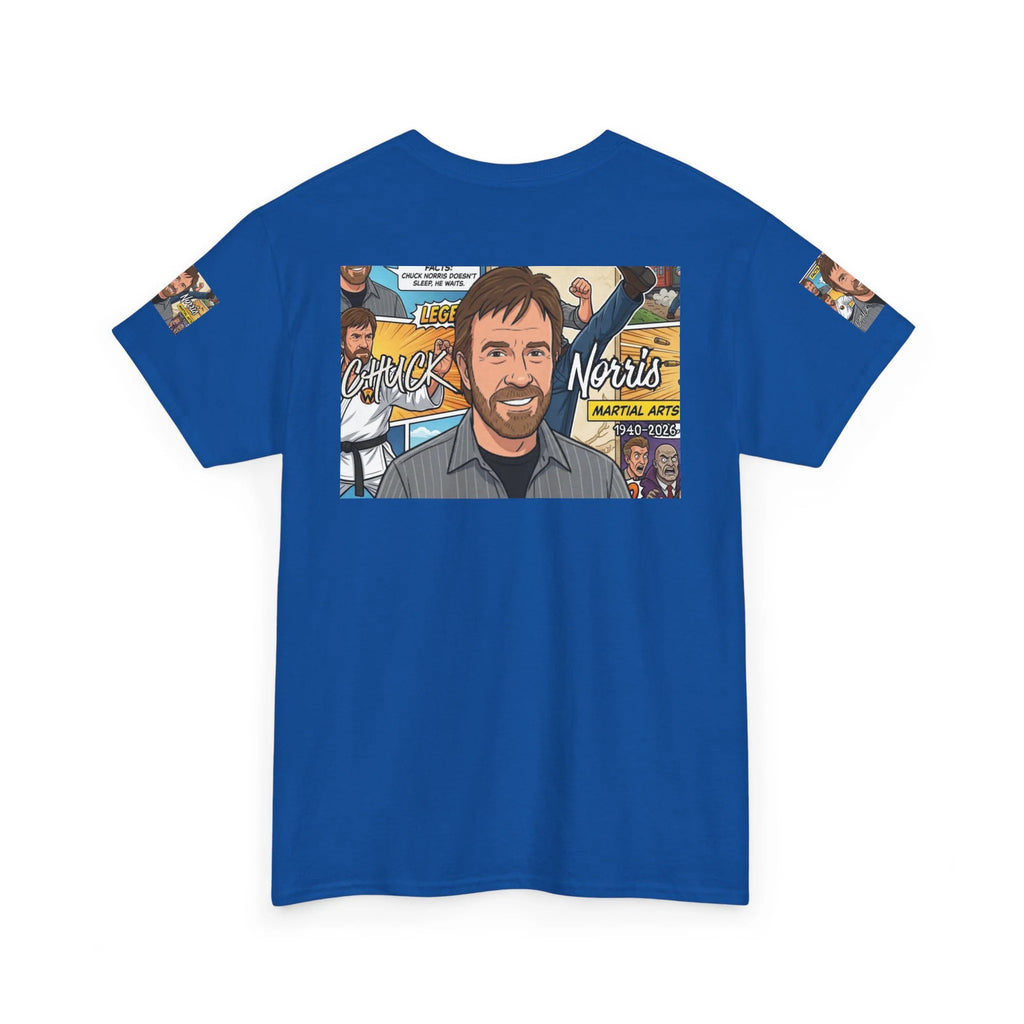 Chuck Norris Legacy Retro Martial Artist Portrait T-Shirt | Comic Style