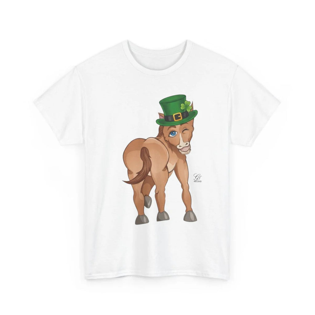 Year Of The Horse St Patricks Leprechaun Theme Unisex Heavy Cotton Tee BY GT