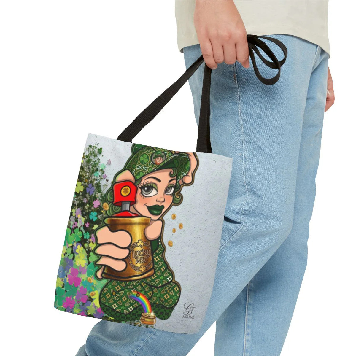 "Lucky Art" Spray Can Vanilla Girl St Patrick Graffiti Splash Theme Designer