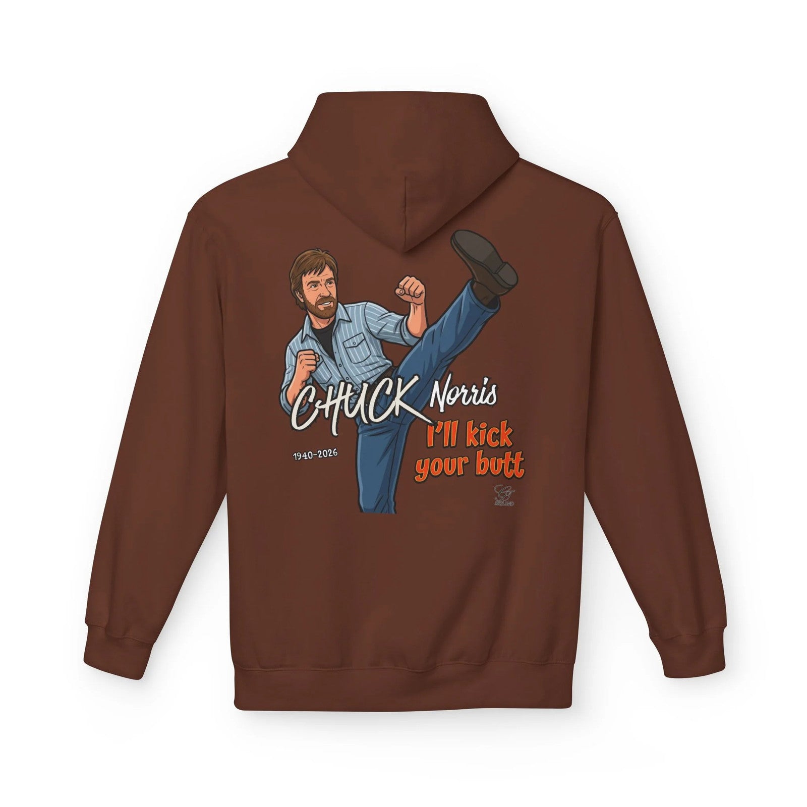 Chuck Norris Kick Hoodie | Retro Martial Arts Illustration by GT Artland