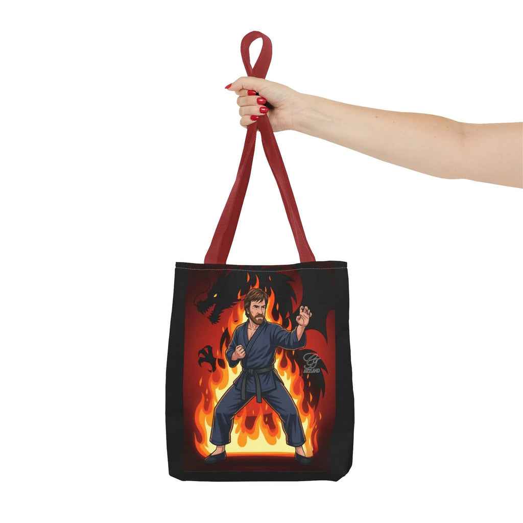 Flame Karate Fighter Chuck Norris Tote Bag | Martial Arts Fire Ninja