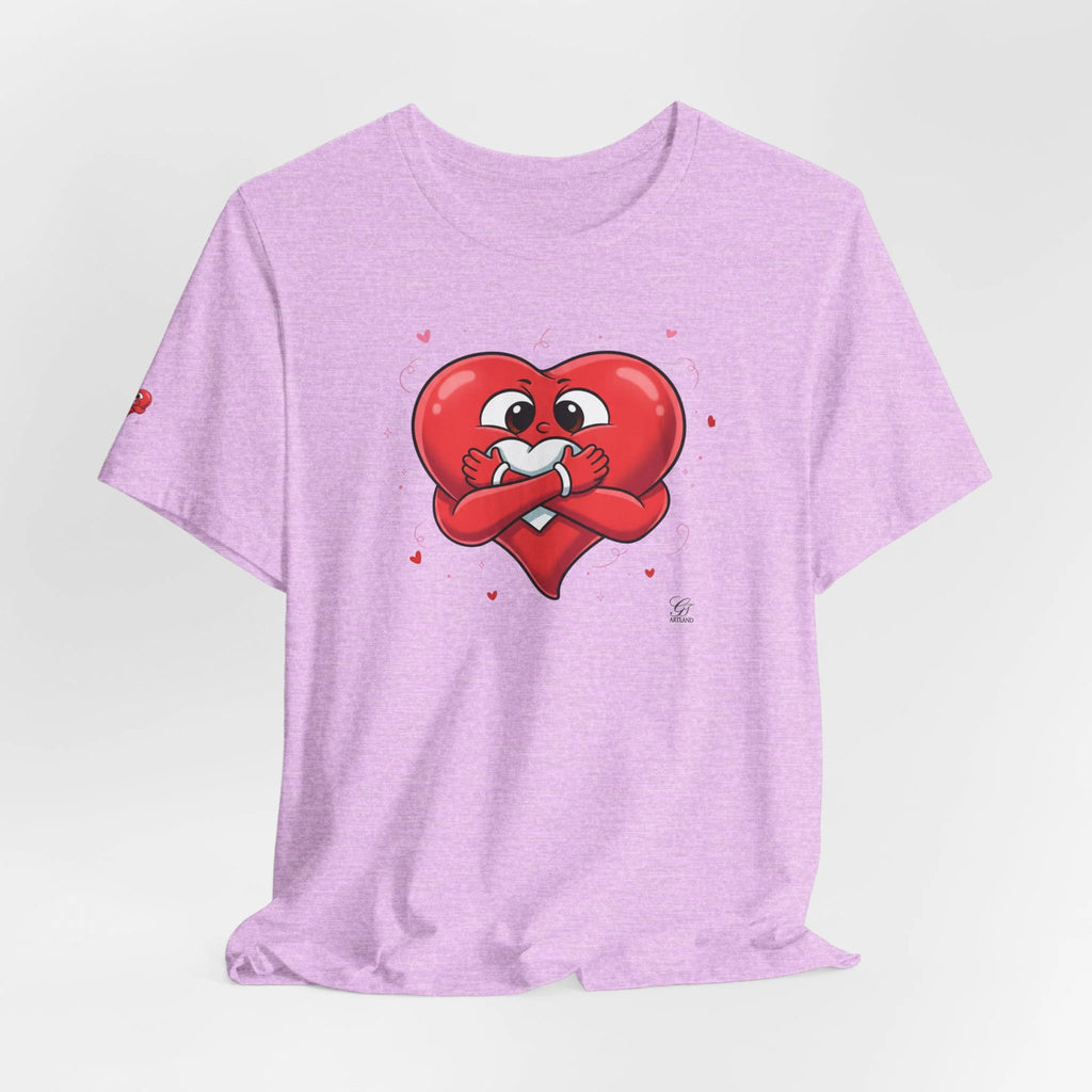 Cute Heart Holding Heart Love Unisex Jersey Short Sleeve Tee by GT Artland