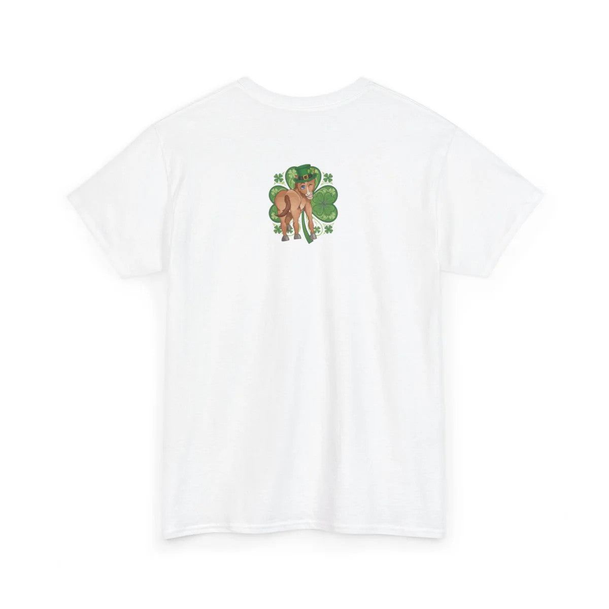 Year Of The Horse St Patricks Shamrock Theme Unisex Heavy Cotton Tee BY GT