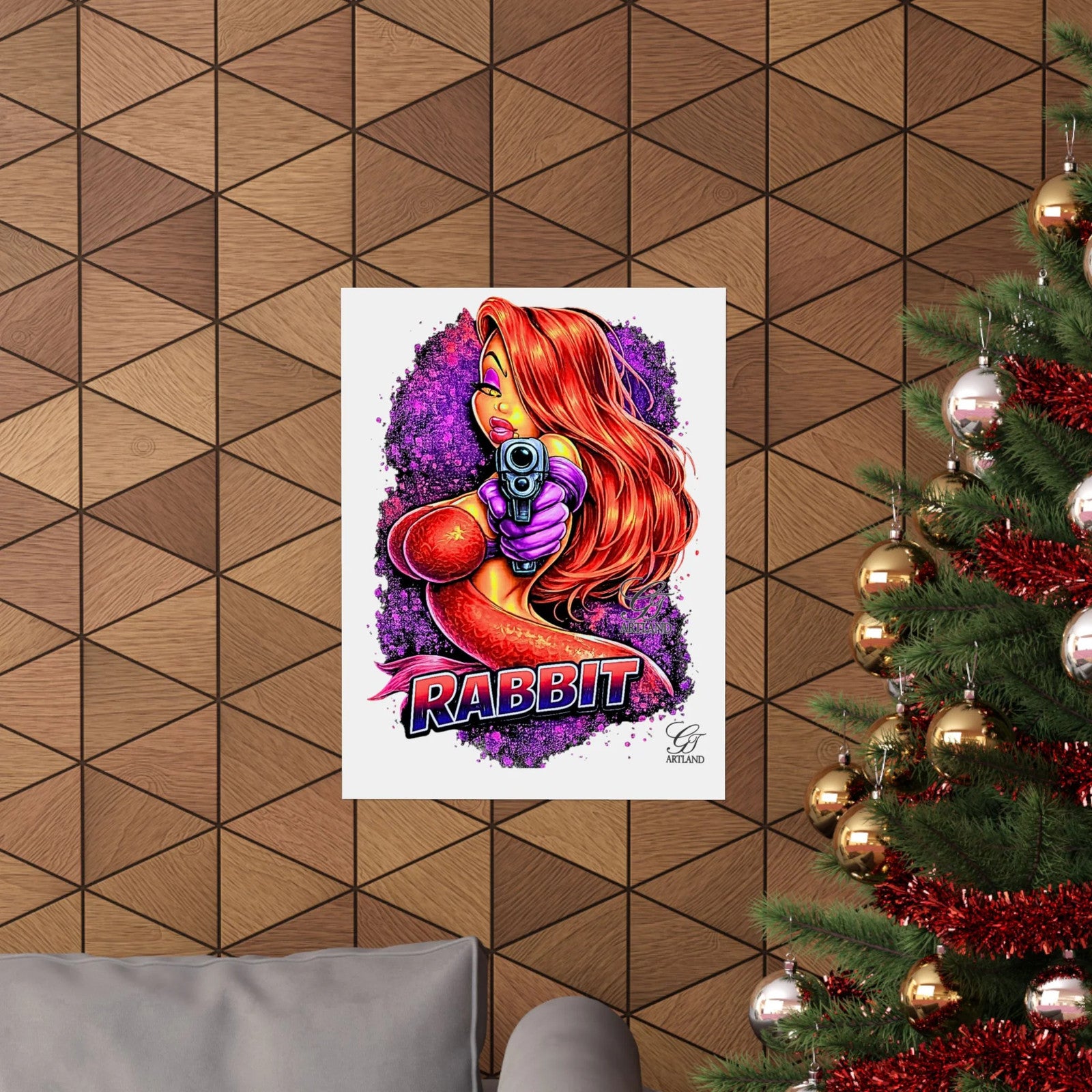 Red-Haired Vixen Rabbit Poster | Matte Vertical Posters by GT Artland