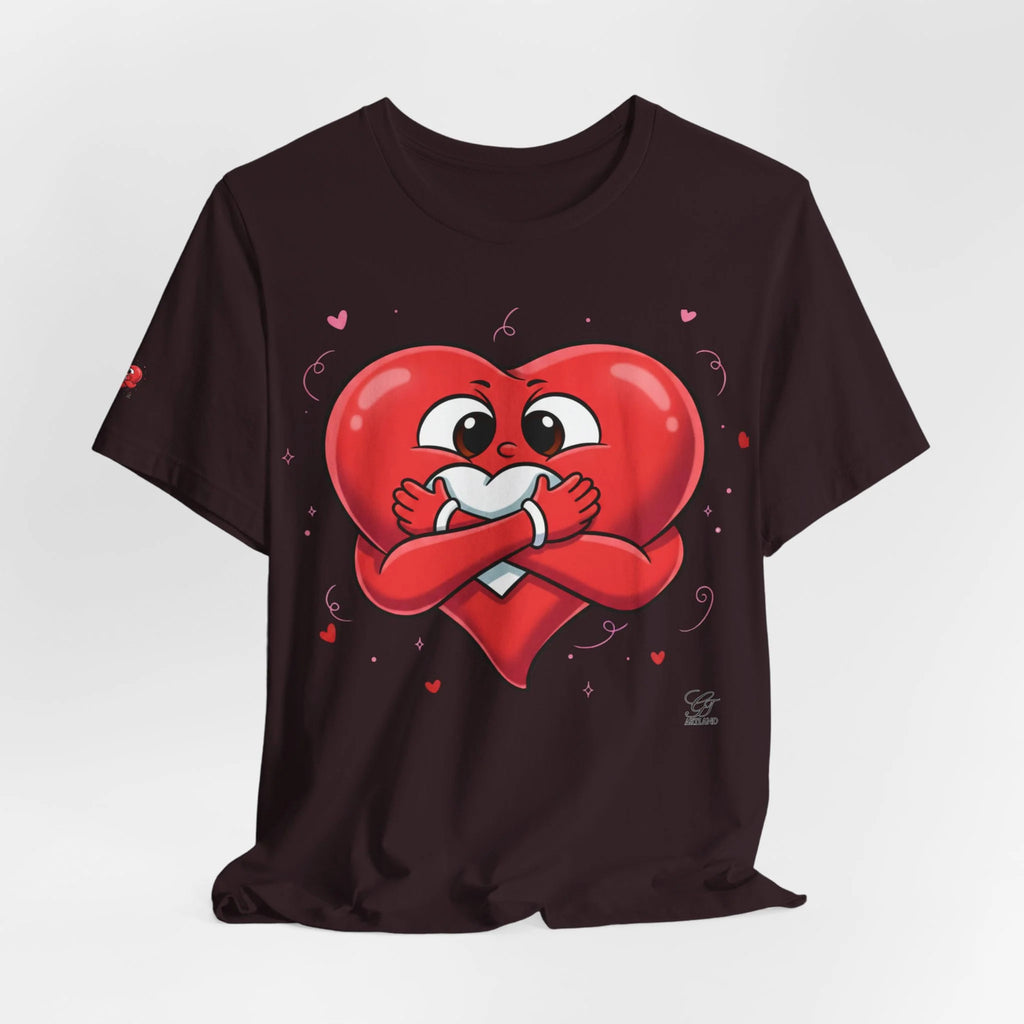 Cute Heart Holding Heart Love Unisex Jersey Short Sleeve Tee by GT Artland
