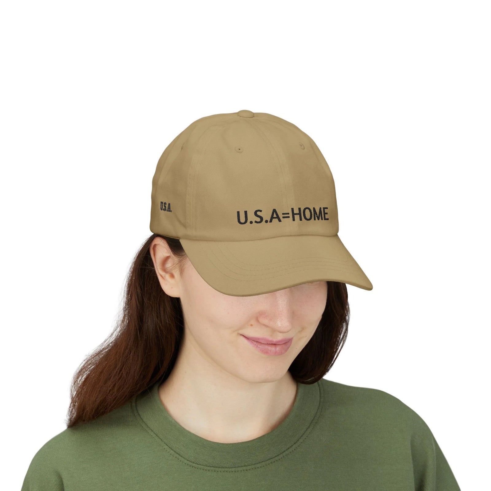 U.S.A=HOME Cap | Embroidered Unisex Hat, Patriotic Baseball Cap