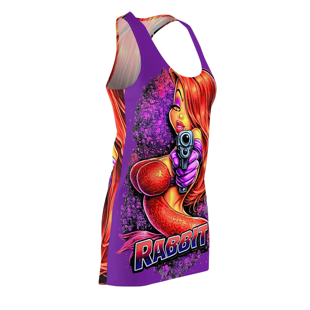 Pinup Rabbit Redhead with Gun Racerback Dress | Rabbit Graphic by GT Artland