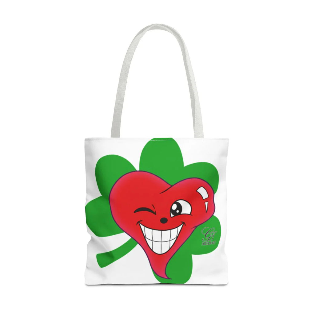 Shamrock "Lucky Art" Irish Designer Heart st patricks Tote Bag by GT Artland