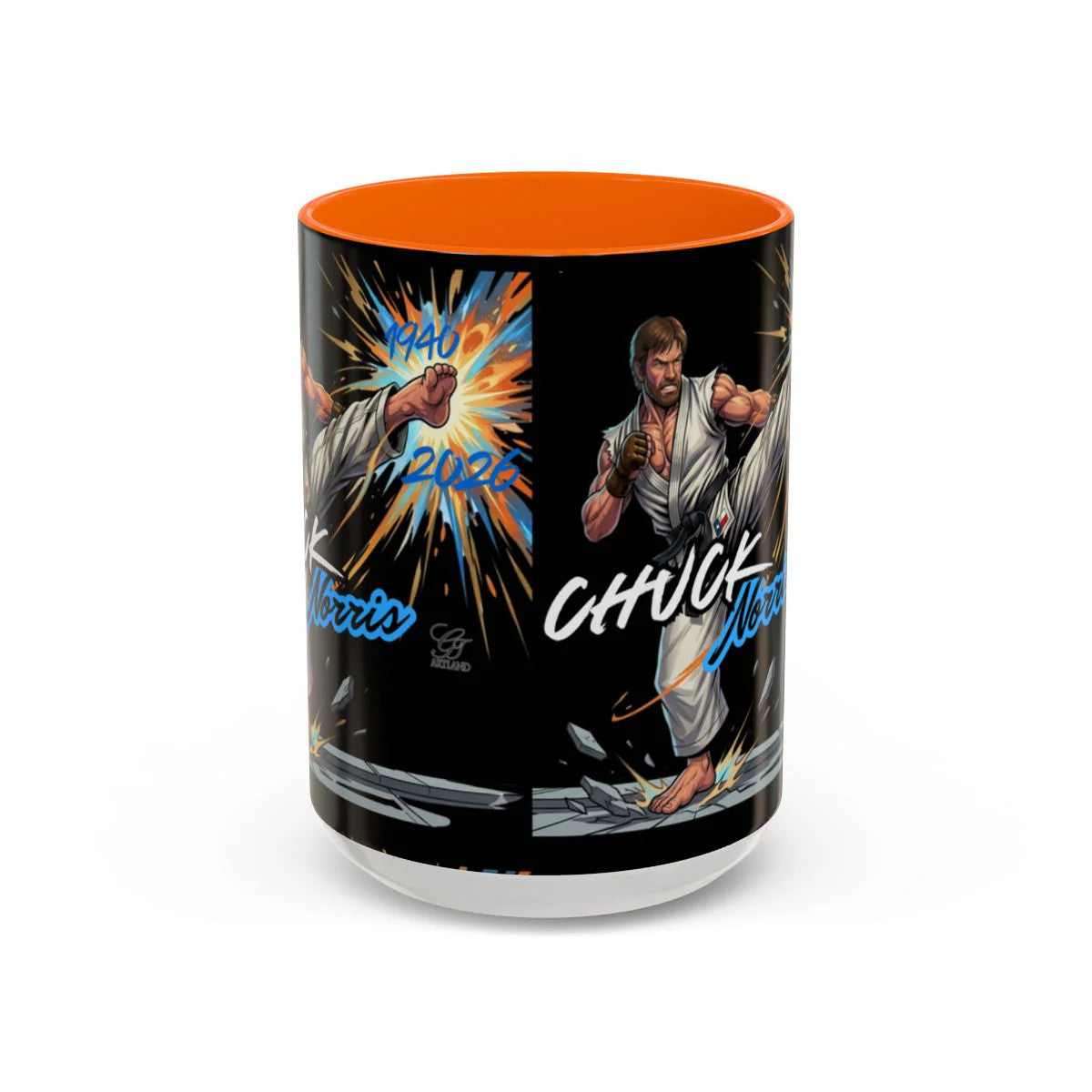 Chuck Norris Kick Poster Accent Coffee Mug (11, 15oz) by GT artland