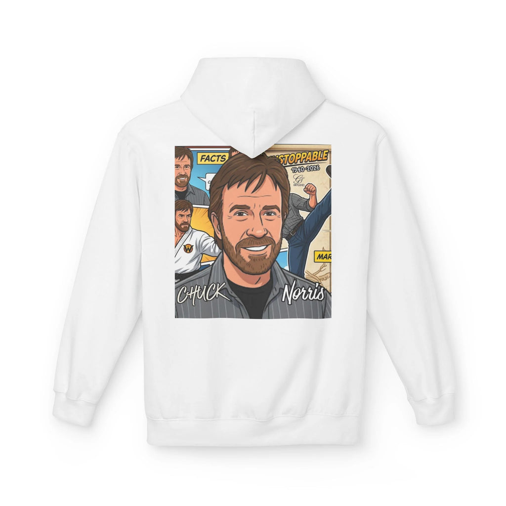 Chuck Norris Portrait Hoodie | Martial Arts Comic Illustration by GT Artland