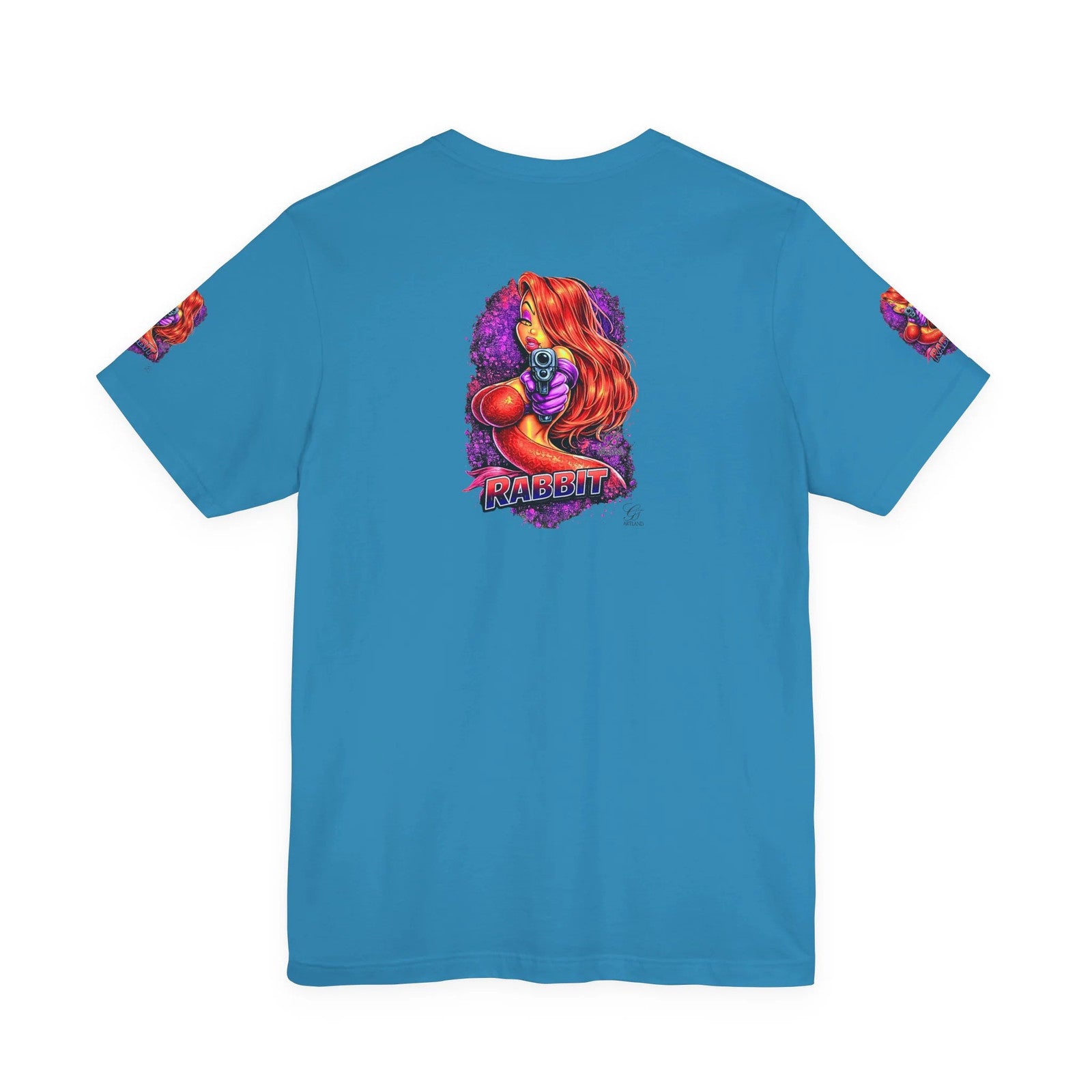 Rabbit Pinup Girl T-Shirt | Retro Comic Femme Fatale Graphic Tee by GT Artland