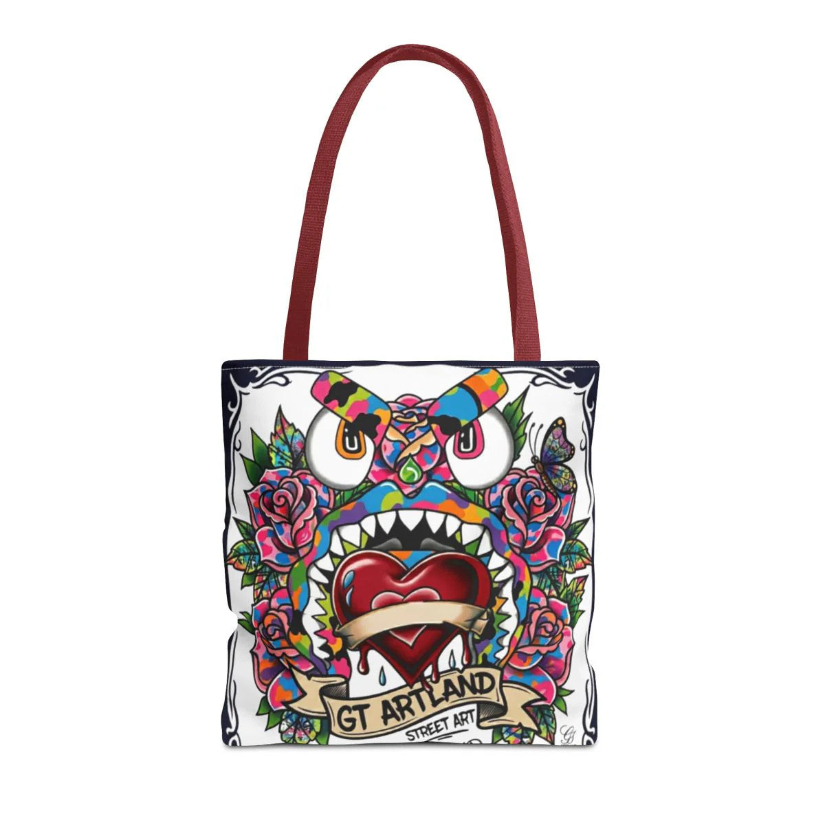 Colorful Gape Tattoo Monster Heart Tote Bag Designer Edition | All-Over Print