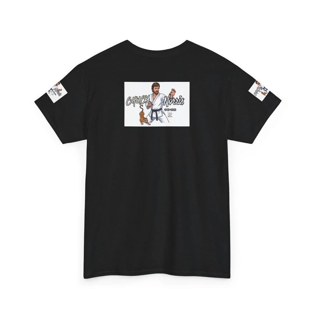 Chuck Norris Legend Martial Artist Cartoon with Tiger Tee | Retro Karate