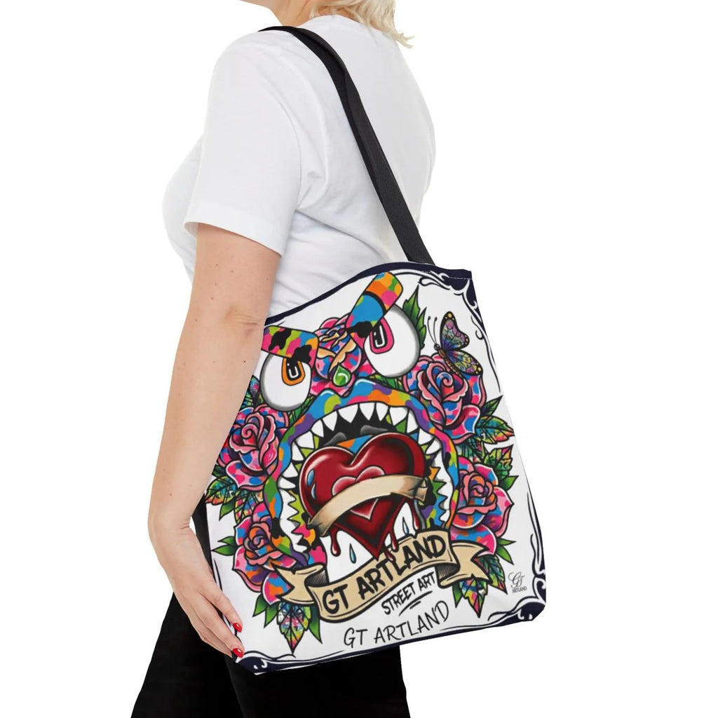 Colorful Gape Tattoo Monster Heart Tote Bag Designer Edition | All-Over Print