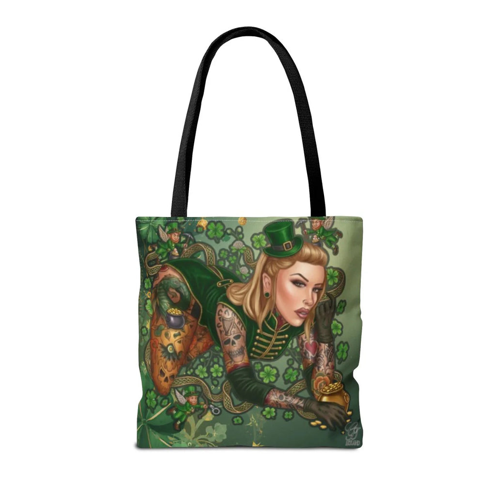 Irish St. Patick Theme Sexy Hot Irish Vixen with Tattoos Designer Tote Bag by