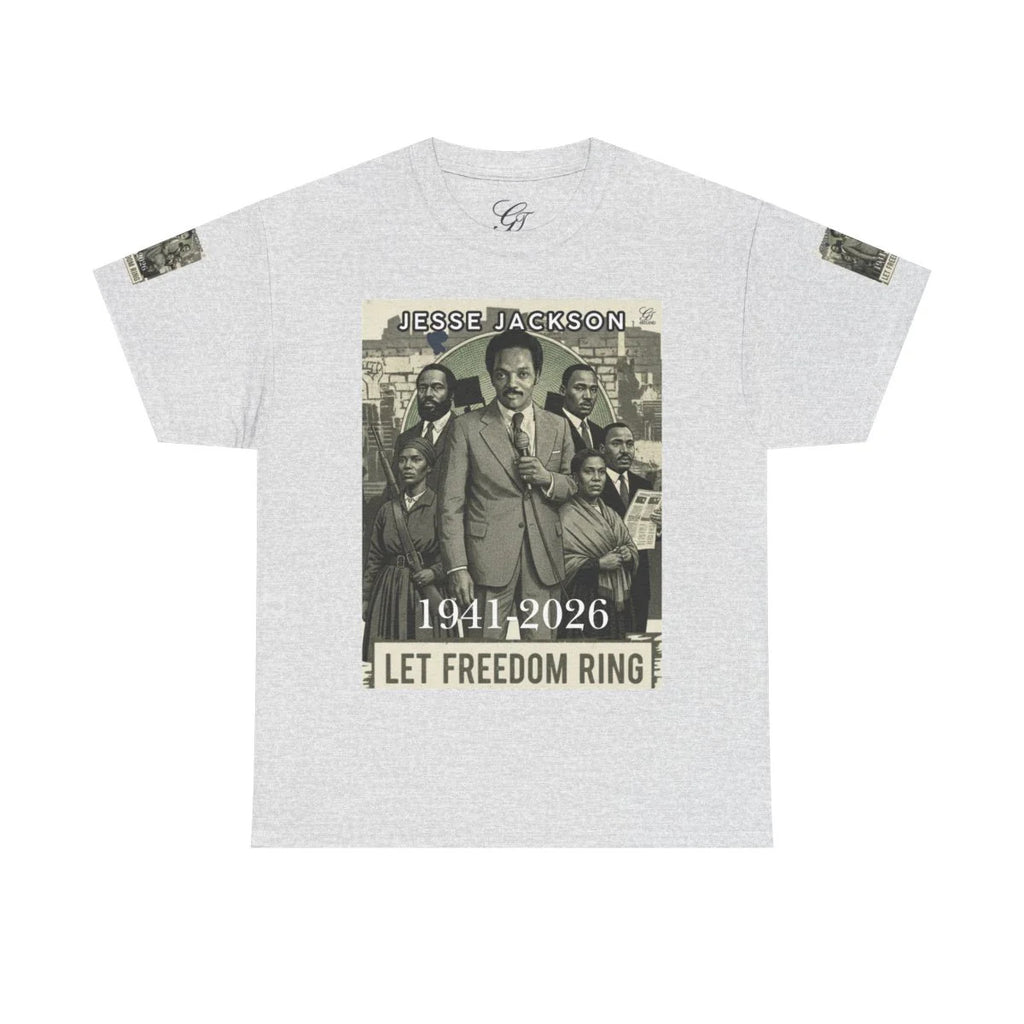 Jesse Jackson Legendary Hero Designer Deluxe Unisex Heavy Cotton Tee by GT
