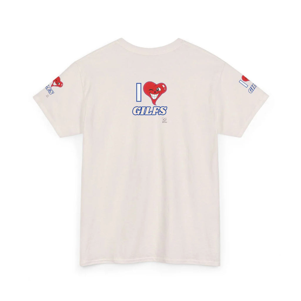 I LOVE Heart GILFS Designer Heart Unisex Heavy Cotton Tee by GT Artland