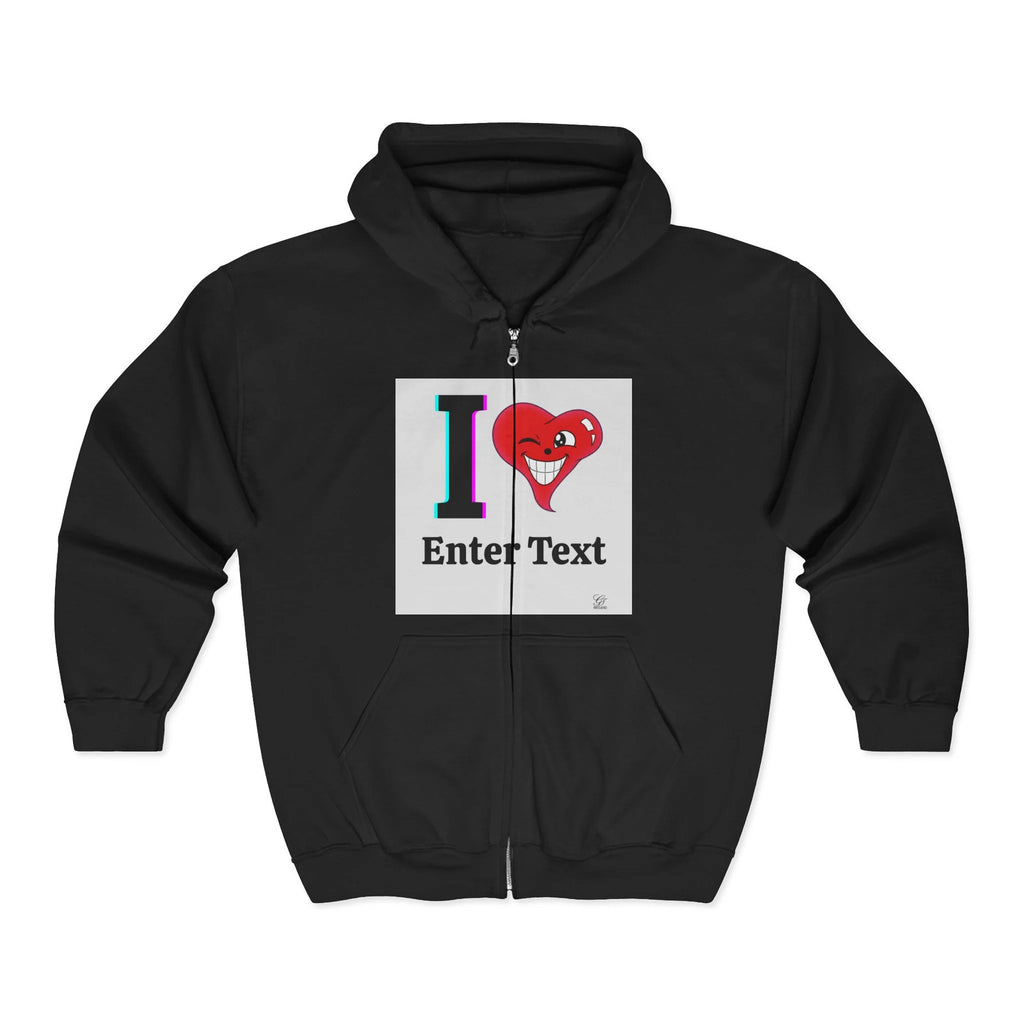 I ️ "Text" Classic Box Personalized Customizable Unisex Heavy Blend™ Full