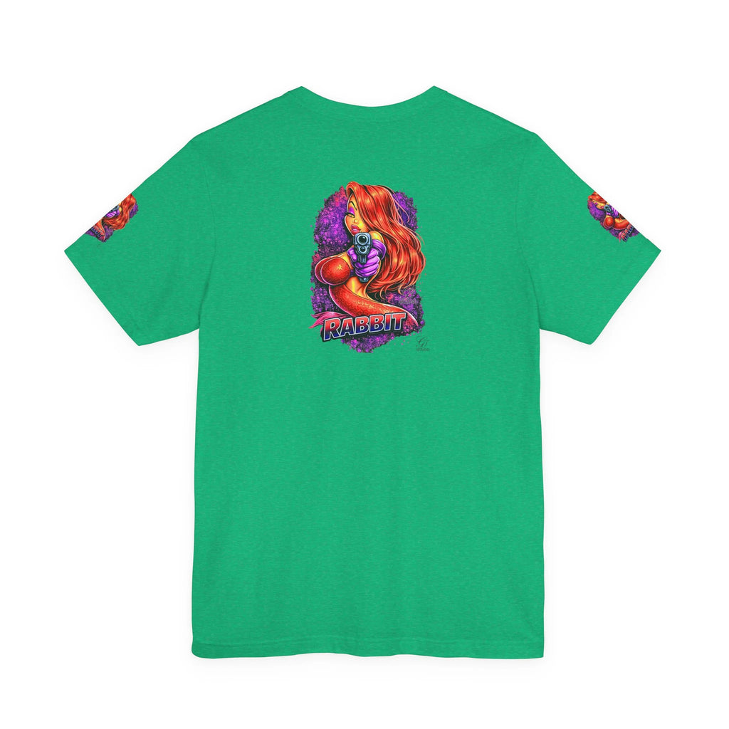 Rabbit Pinup Girl T-Shirt | Retro Comic Femme Fatale Graphic Tee by GT Artland