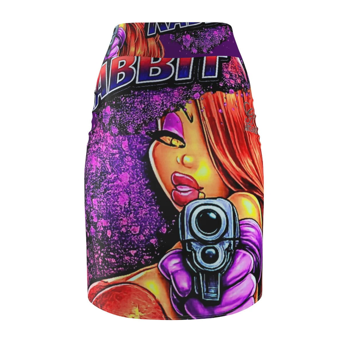Rabbit Vixen Designer Fashion Women's Pencil Skirt by GT Artland