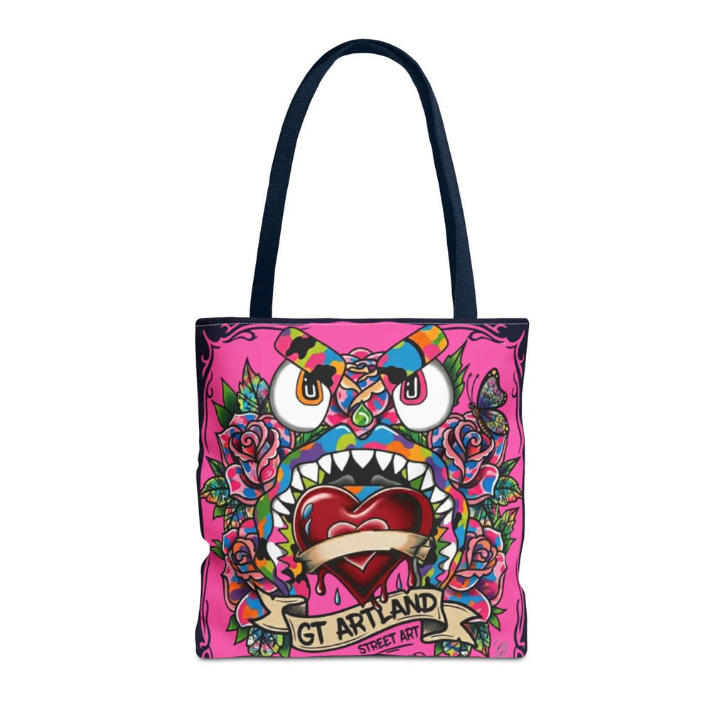 Colorful Gape Tattoo Monster Heart Tote Bag Designer Pinky Edition | All-Over