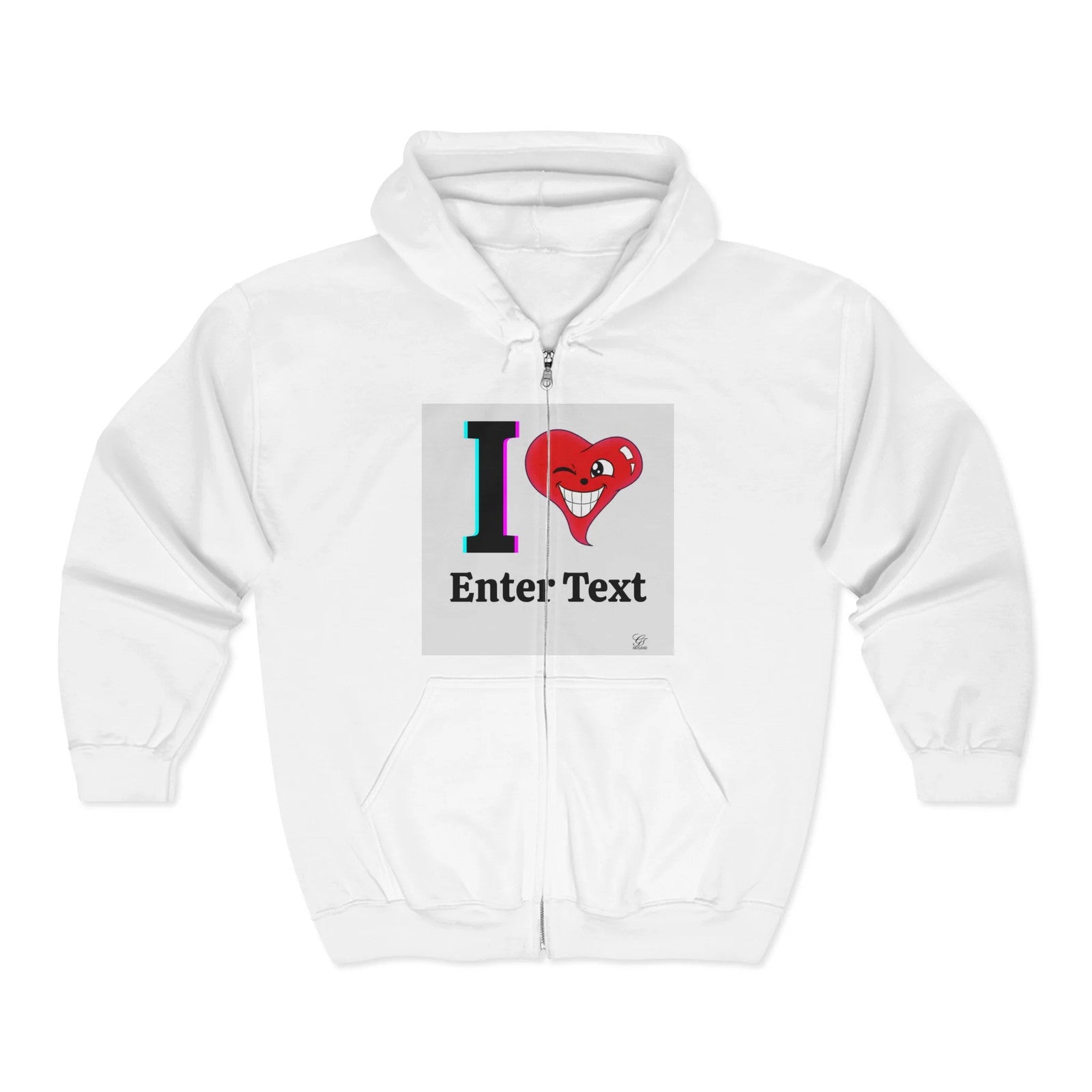 I ️ "Text" Classic Box Personalized Customizable Unisex Heavy Blend™ Full