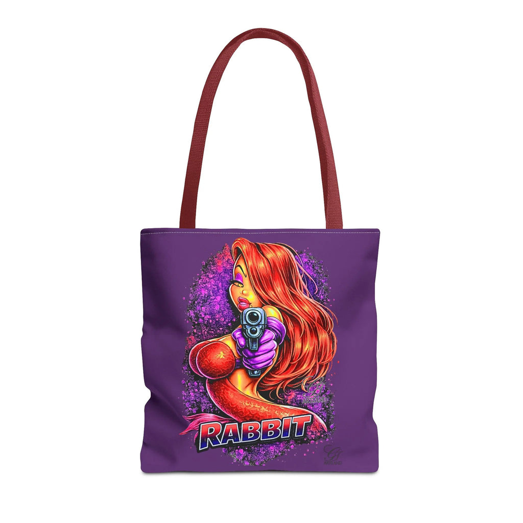 Red-Haired Femme Vixen Rabbit Jess Fatale Illustration Tote Bag | Retro Pinup