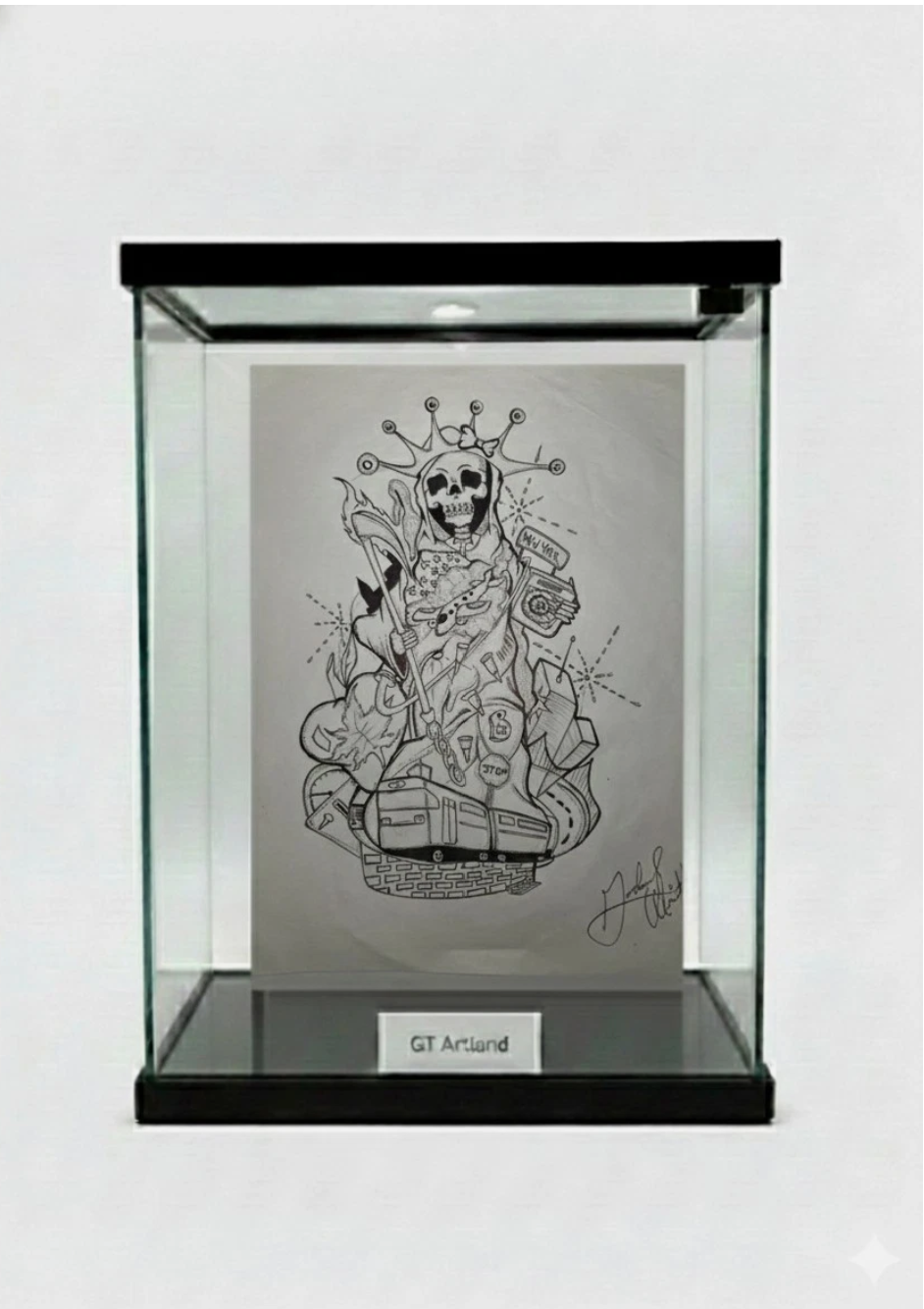 Statue of Imprisonment Art Collection Print Shirt Hat signed by GT Artland