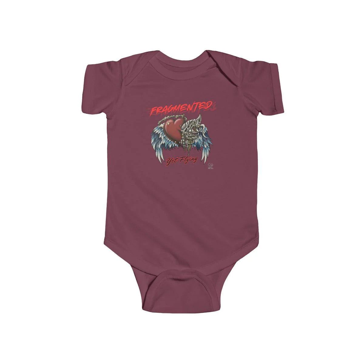 "Fragmented Yet, Flying" Motivational Infant Fine Jersey Bodysuit by GT Artland